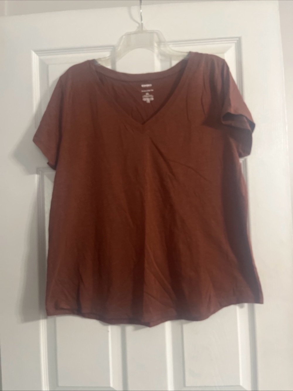 Sonoma Size XL The Everyday Tee Brown V Neck Short Sleeve Womens Top New